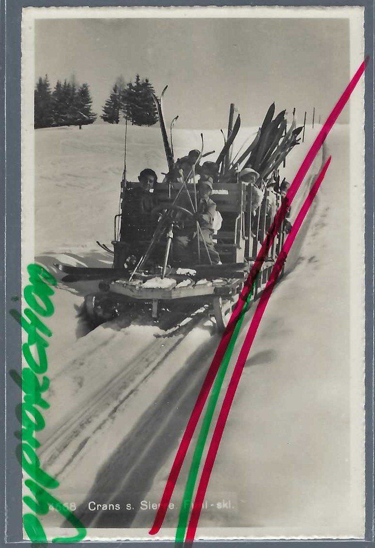 Ansichtskarten: Cran sur Sierre. Funi de ski. – Gebraucht aus Horw von SwissSteamMemories