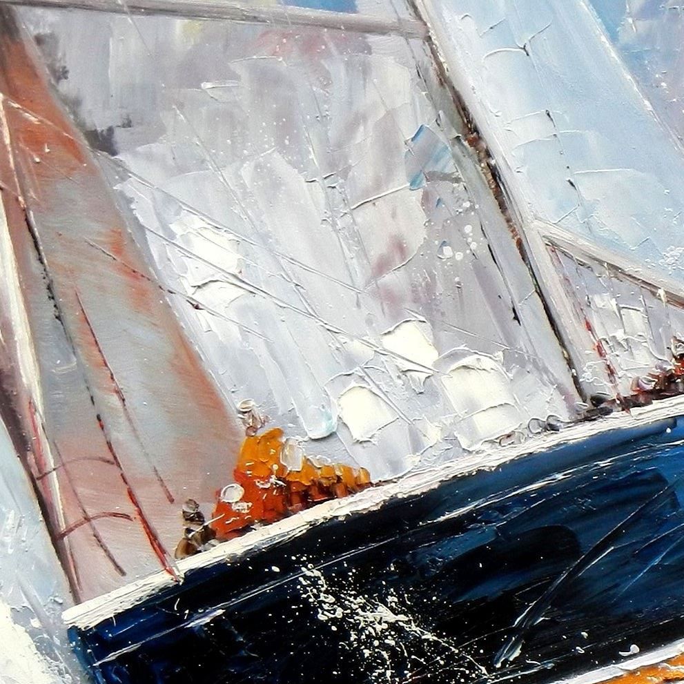 Riproduzioni & Creazioni: Segelschiff hart am Wind – Nuovo (secondo la descrizione) da Larnaca venduto da KunstDepot24 5