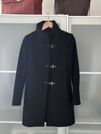 Fay Wollmantel Wintermantel schwarz, XS - Romantic coat