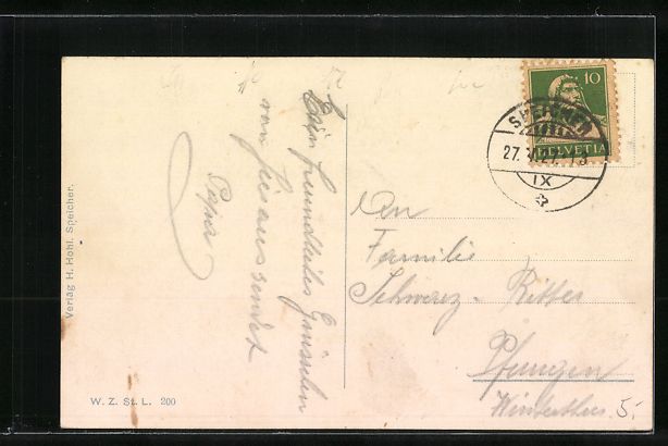 Cartoline postali: AK Speicher, Panorama der Ortschaft – Usato da Berlin venduto da bartko-reher 1