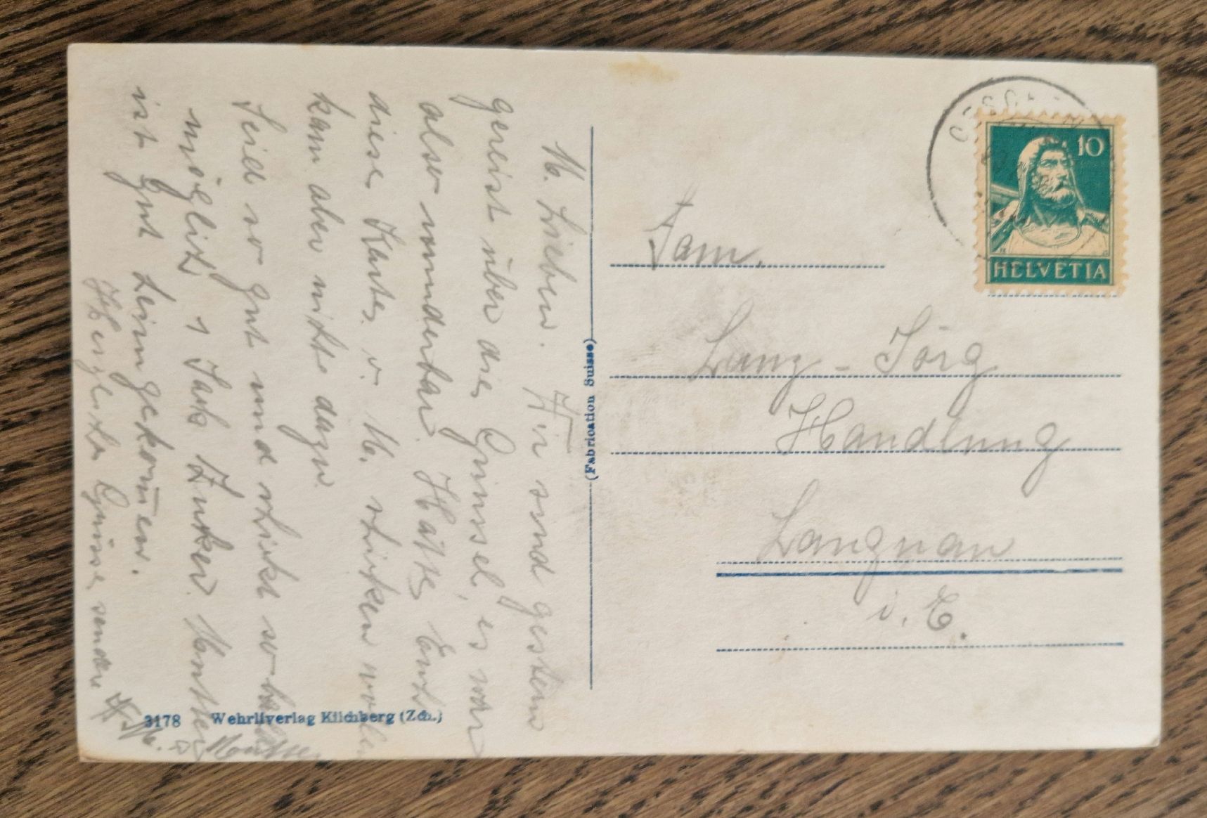 Cartoline postali: Aareschlucht 40iger Jahre – Usato da Ebikon venduto da Donar50 1