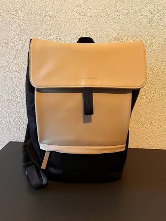 Kapten and Son Rucksack in Schwarz, Beige