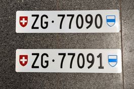 Ab Fr. 1: Autokennzeichen ZG77090 & ZG77091