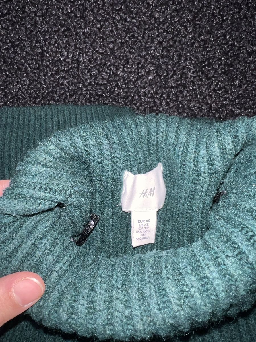 H&M Maglioni & Felpe: H&M Rollkragenpullover, XS, Tannengrün - Winter Strick! – Usato da Horw venduto da ratta1996 2