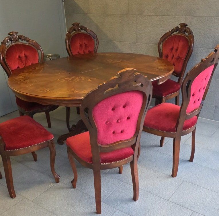 Set di tavolo e panche: Prachtvolle Stilmöbel Sitzgruppe – Usato da Flums venduto da Flumsantik