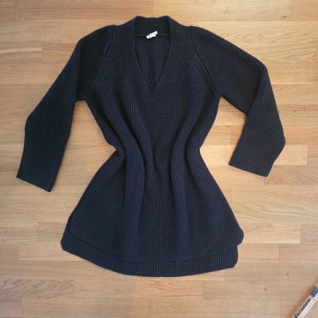 Hermès V-Neck Oversize-Pullover aus 100% Yak-Wolle – Gr. 38