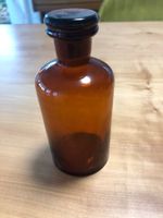 Antike braune Apothekerflasche mit Glasstopfen 200ml