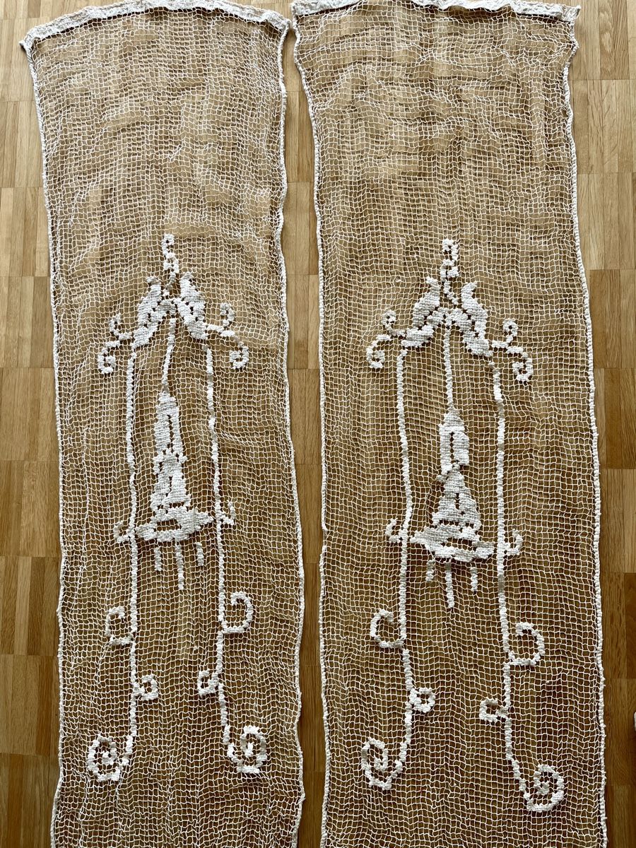 Tende: Vintage Vorhänge, Handarbeit aus 1920 – Usato da St. Gallen venduto da reg_f8h8 2