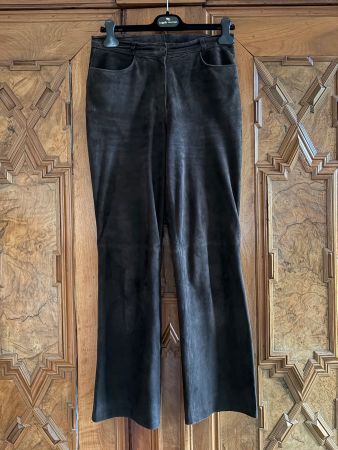 GERRY WEBER Hose 100 % weiches Wildleder Farbe: braun