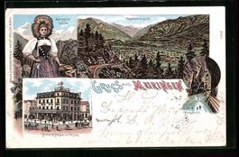 Litho Meiringen, Hotel zum Weissen Kreuz
