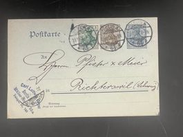 Postkartet 1906 mit Firmenstempel nach CH  (V895)