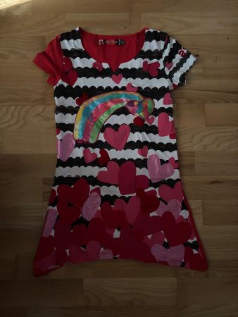 Kleid Desigual 11/12 Jahre rot/bunt neuwertig