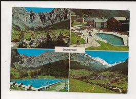AK 1969 Leukerbad Gemmi Schwimmbad 4 Bild Karte