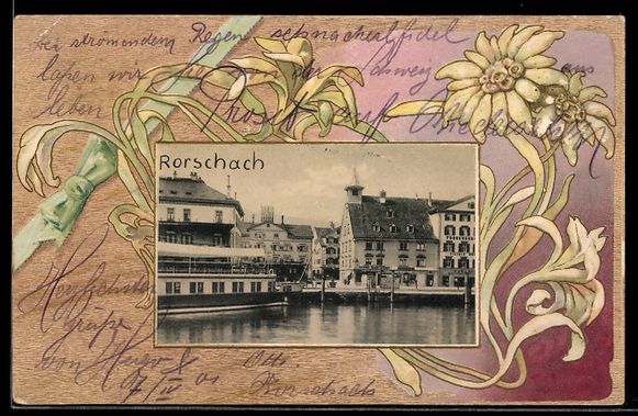 Cartes postales: Rorschach, Partie am Hafen mit Edelweiss – D'occasion à Berlin par bartko-reher