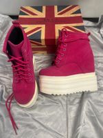 Platform Plateau Schnürschuhe Stiefelette Gr 35 N