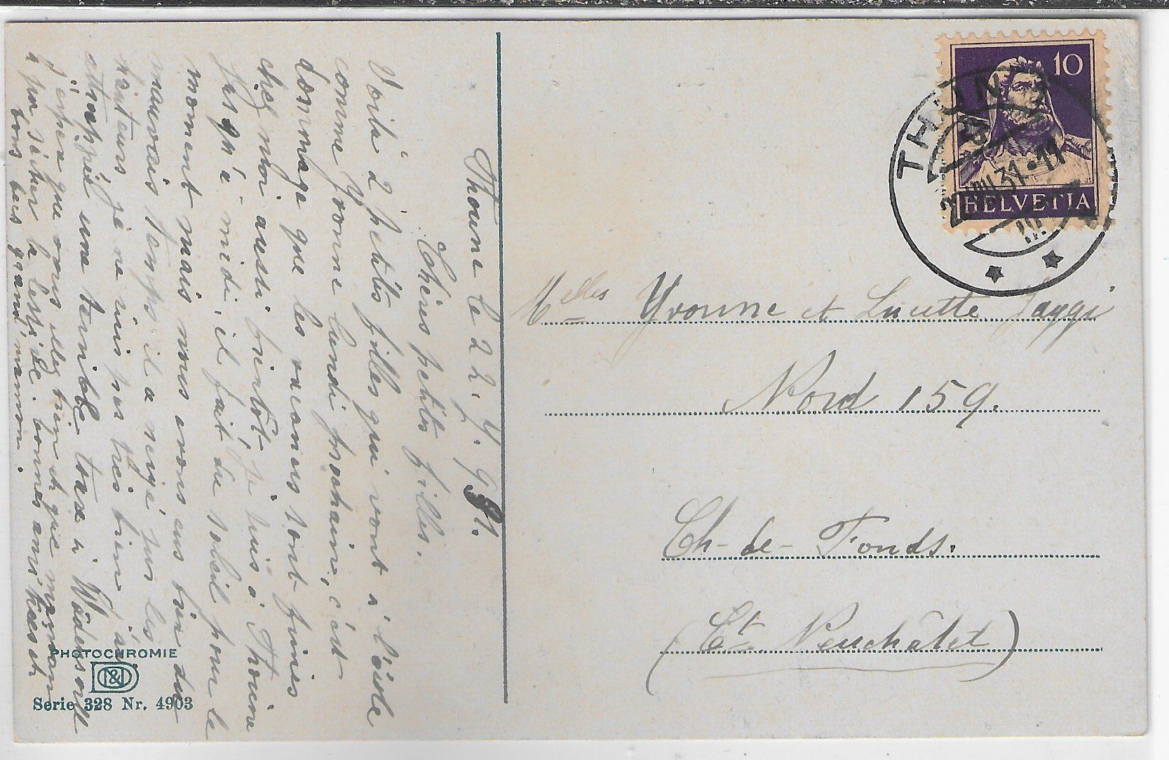 Cartes postales: Zwei Mädchen auf dem Schulweg – D'occasion à Ettingen par Kartenplanet 1