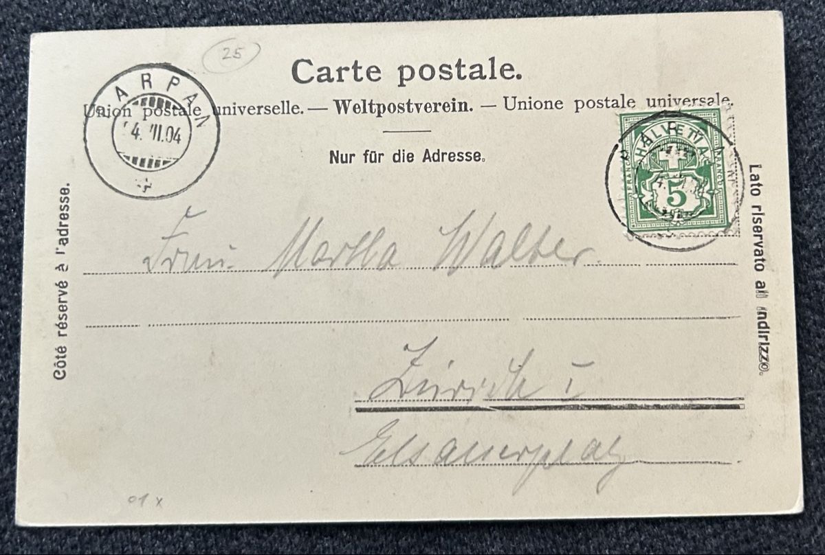 Cartoline postali: AK Parpan 1904 – Usato da Horw venduto da Tellbub 1