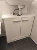 Waschbeckenunterschrank weiss, 2 Türen, ca. 60x56x30 cm