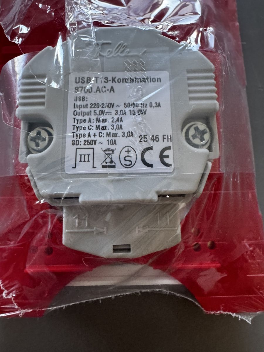 Feller Spine: Kombination Steckdose USB A+C Typ 13 weiss neu! – Nuovo e nell'imballaggio originale da Basel venduto da bau_6tk8 1