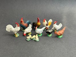 Schleich Huhn Gockel Henne Hühner Hahn Rarität Sammler
