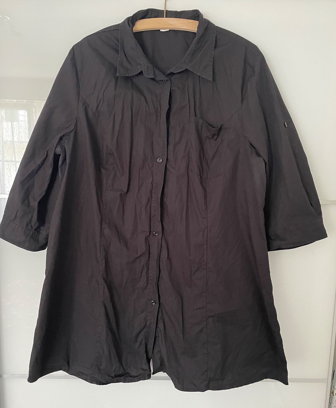 Camicette: Längere schwarze Bluse/ Hemd, Grösse XL – Usato da Gümligen venduto da soleil149