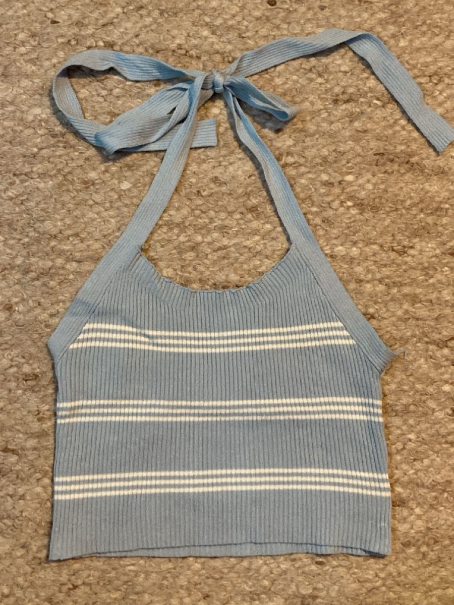 Top: Tanktop, hellblau mit Streifen, Grösse S – Usato da Saanen venduto da mia_vogr 1