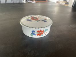 Ancienne Boîte en Porcelaine de Paris Décor Pavot