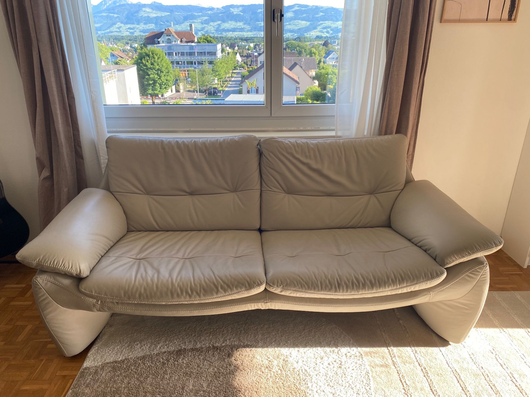 Divani: 2 x Ledersofa Couch 3er Echtleder beige – Usato da Tann venduto da Likago