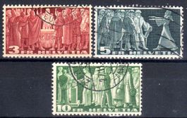 1942/55 SYMBOLISCHE DARSTELLUNG 3 MARKEN GEST. - CC29