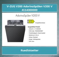 V-ZUG AdorinaSpülen V200 V 4114300000 Geschirrspüler