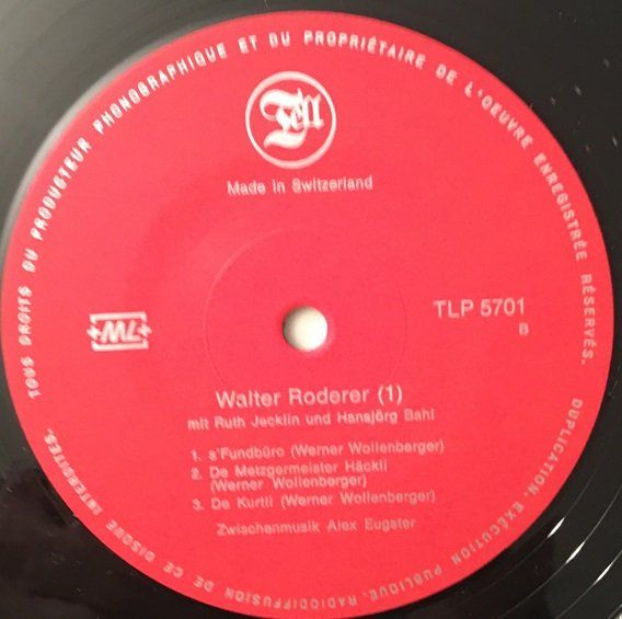 Dischi in vinile: Walter Roderer - 1 (LP) – Usato da Grüningen venduto da azulgrisvinyl 2