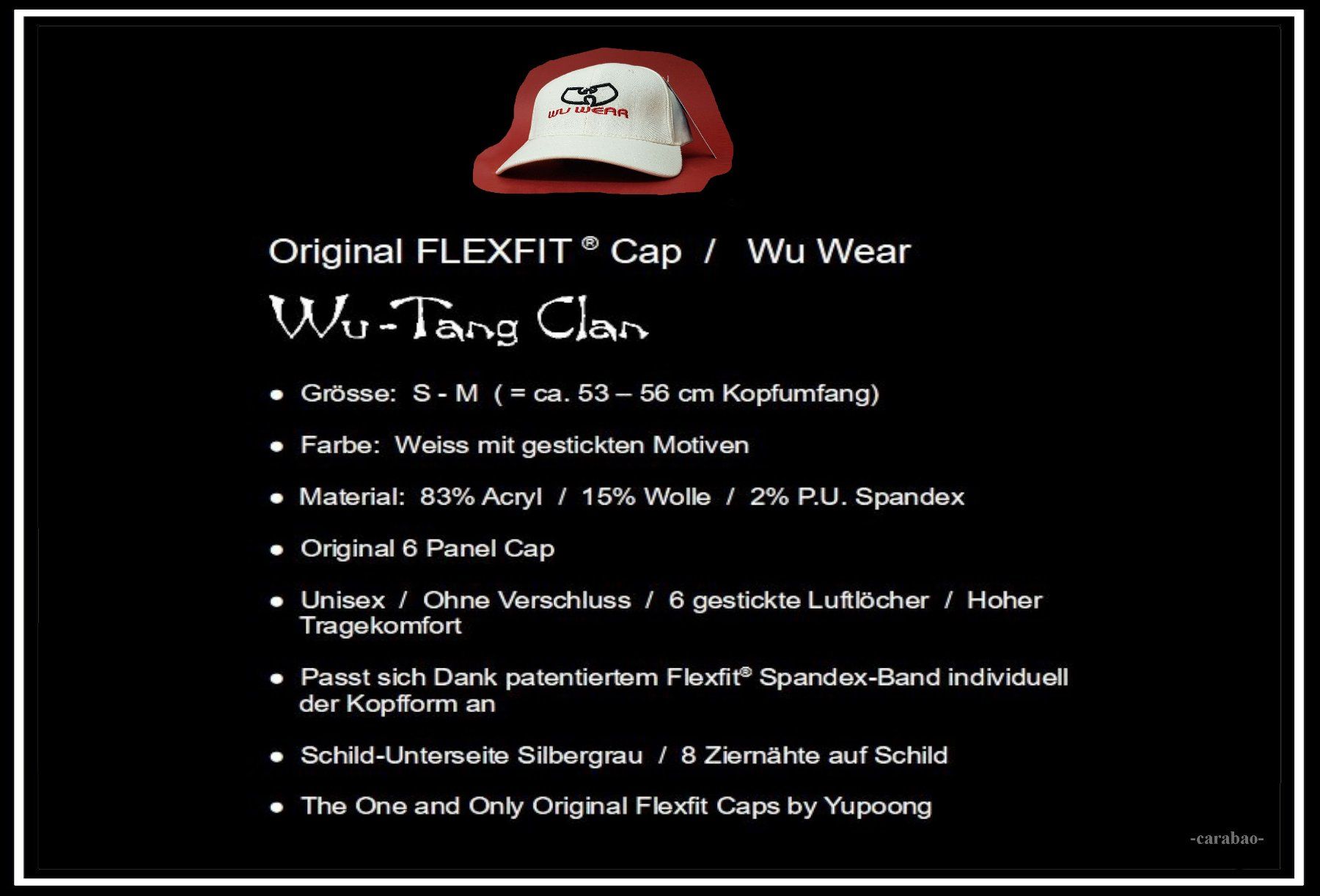 Hüte, Mützen & Caps: Original FLEXFIT® Cap / Wu Wear / S-M – Neu (gemäss Beschreibung) aus Winterthur von -carabao- 8