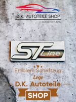 Ford ST Line Logo Metall Emblem Schriftzug Weiss /Schwarz