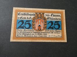 Dt. Reich, Hann.Münden Notgeldschein