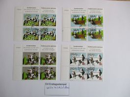 Viererblock mit Ort Ersttagsstempel