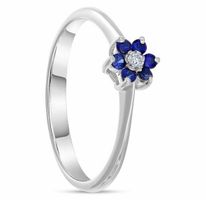 Saphir Ring 18k Weissgold