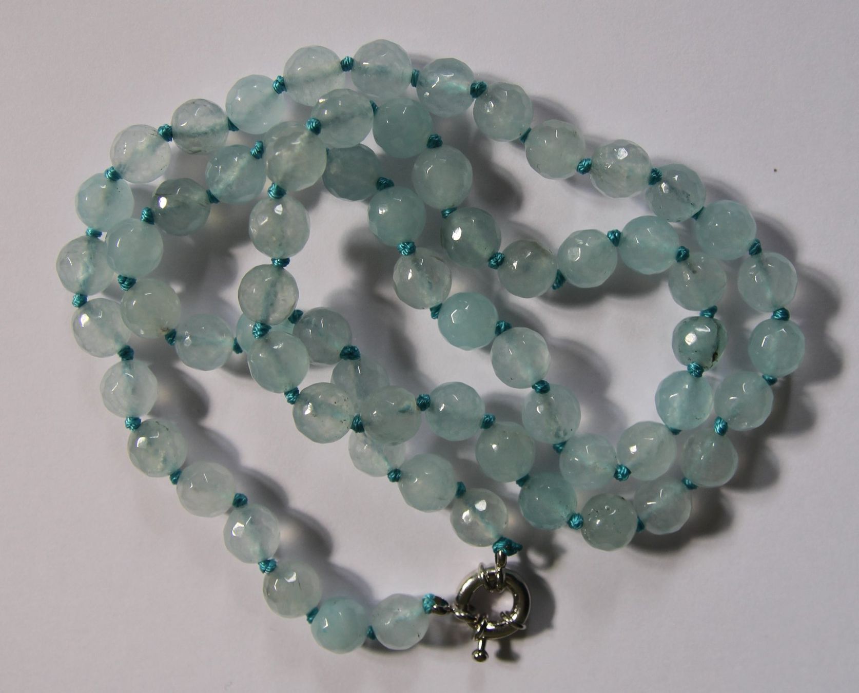 Catenine: NEU:Mega Aquamarin Kette Aquamarinkette – Nuovo (secondo la descrizione) da Matten b. Interl venduto da EdelsteineInterlaken