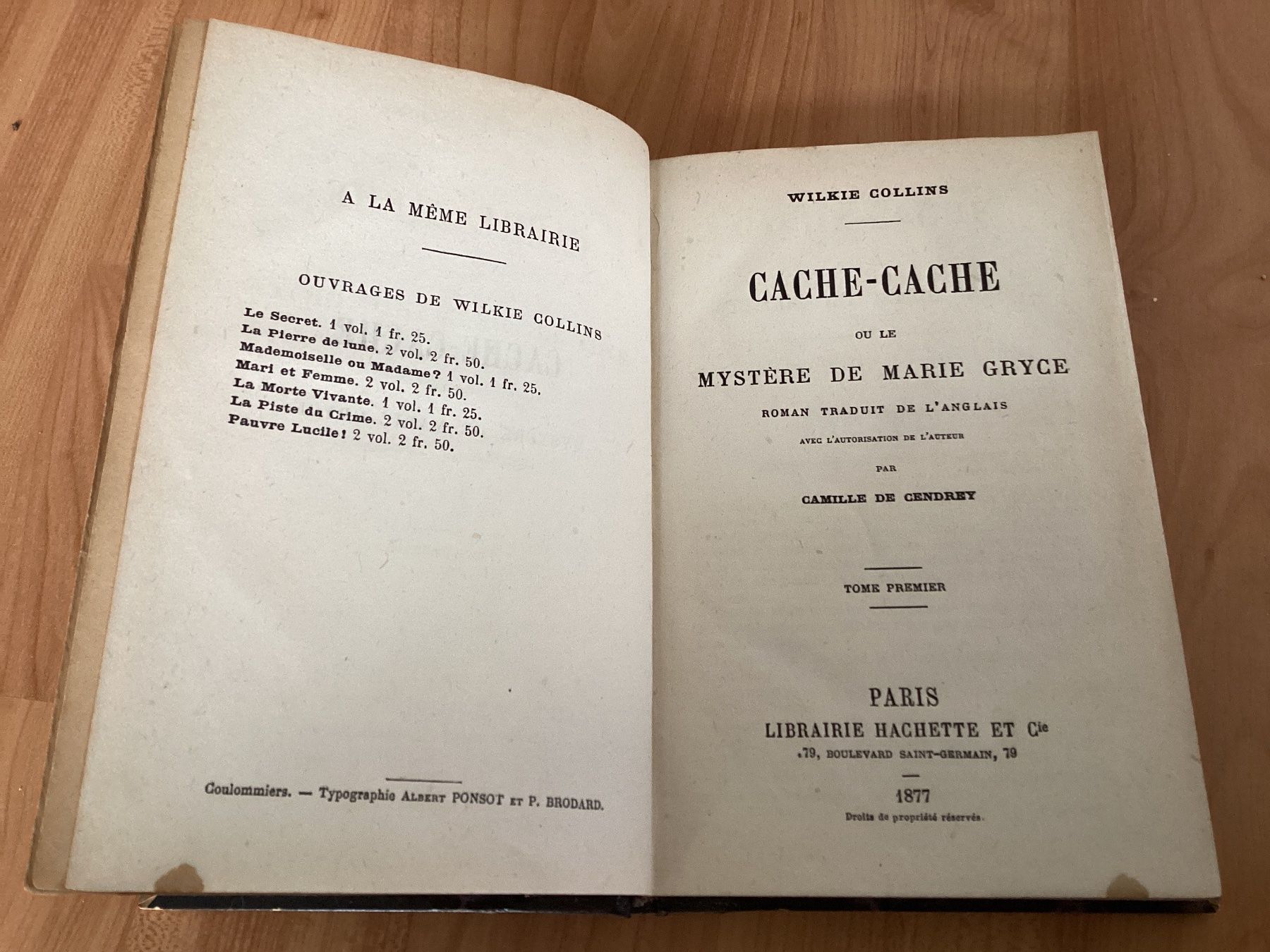 Libri: Cache - Cache ou le Mystère de Marie Gryce 1877 – Usato da Bursinel venduto da don_ccb9 3