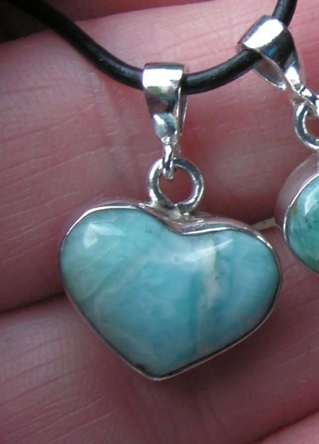 Ciondoli: ♥ LIEBE - FREUNDSCHAFT - ODER - EIN LARIMAR HERZ ANHÄNGER ♥ – Nuovo (secondo la descrizione) da Derendingen venduto da Editka 5