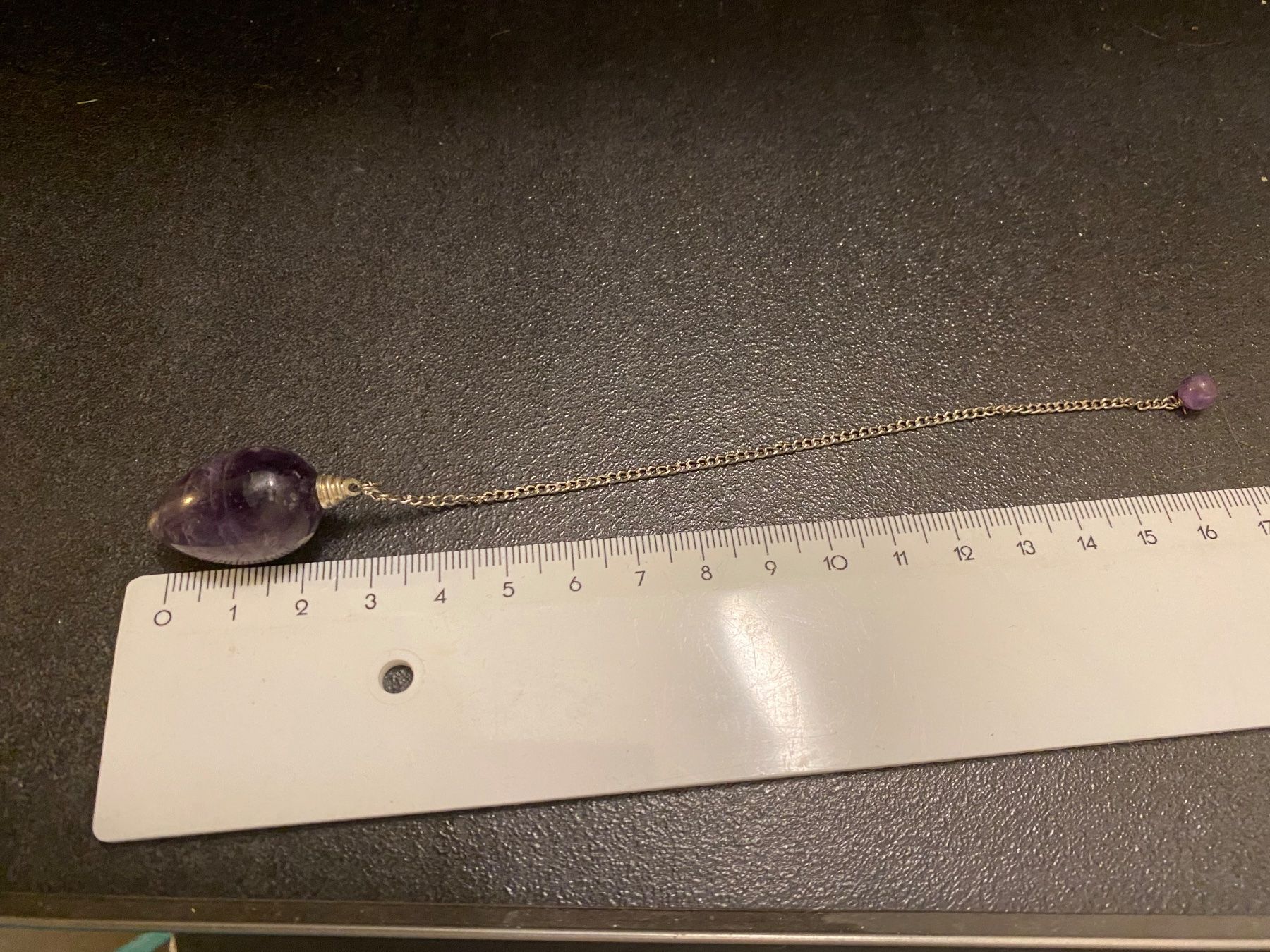 Minerali & Pietre curative: Amethyst Pendel mit Kette – Nuovo (secondo la descrizione) da Ebikon venduto da Radeon0 1
