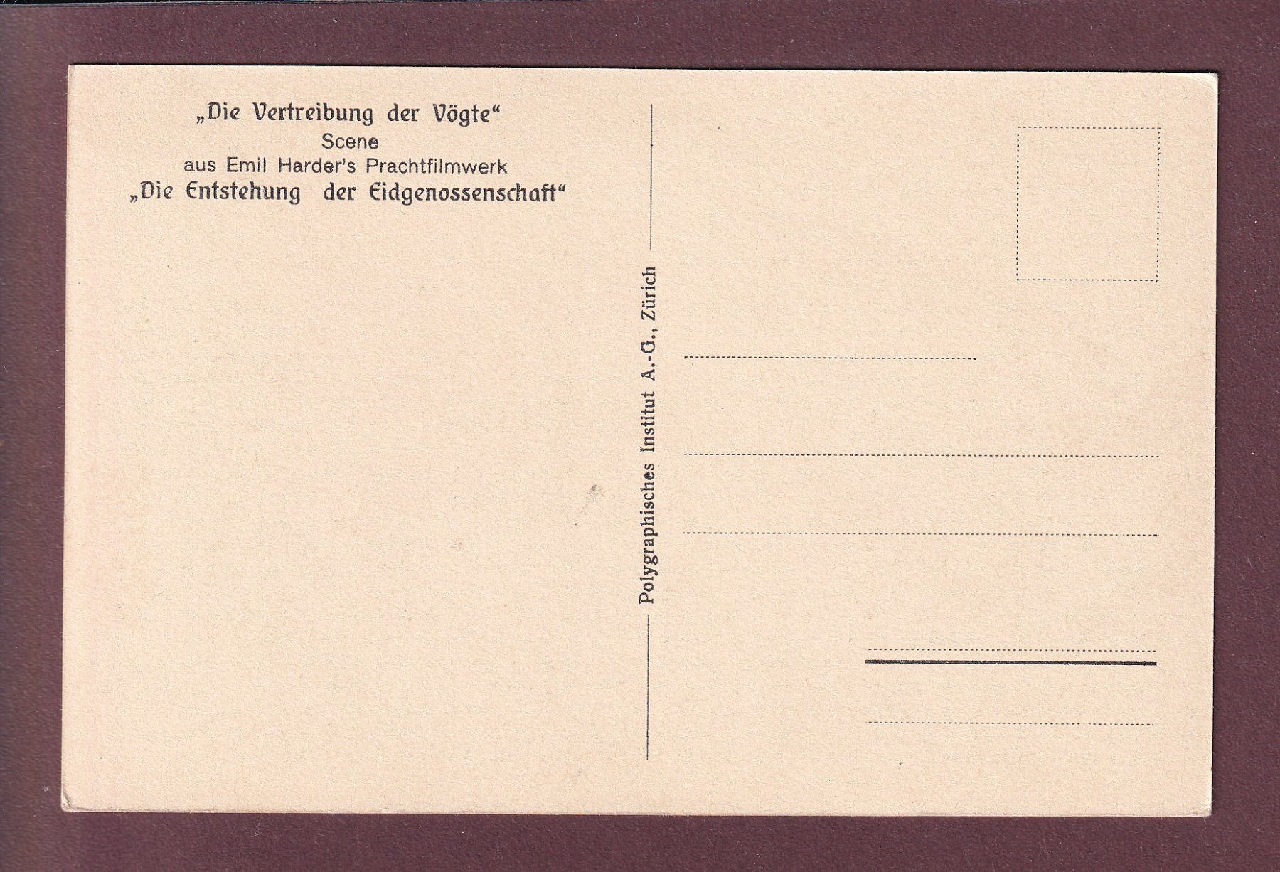 Cartoline postali: Emil Harder,s ENTSTEHUNG DER EIDGENOSSENSCHAFT – Usato da Pully venduto da nicecards 1