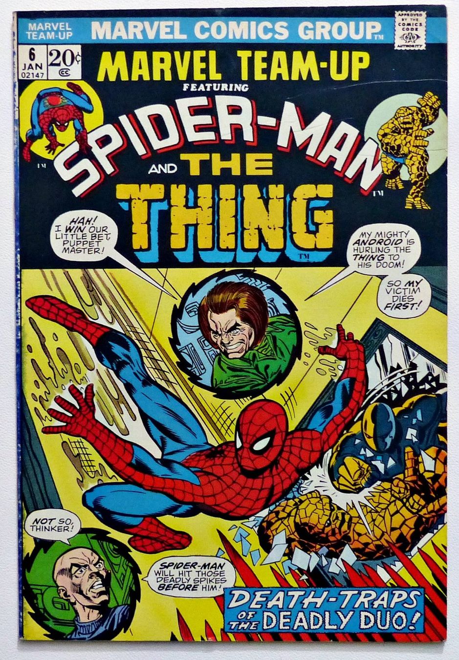 BD: MARVEL TEAM-UP #6 SPIDER-MAN AND THE THING FF MARVEL 1973 – D'occasion à Lugano par YouWantUS