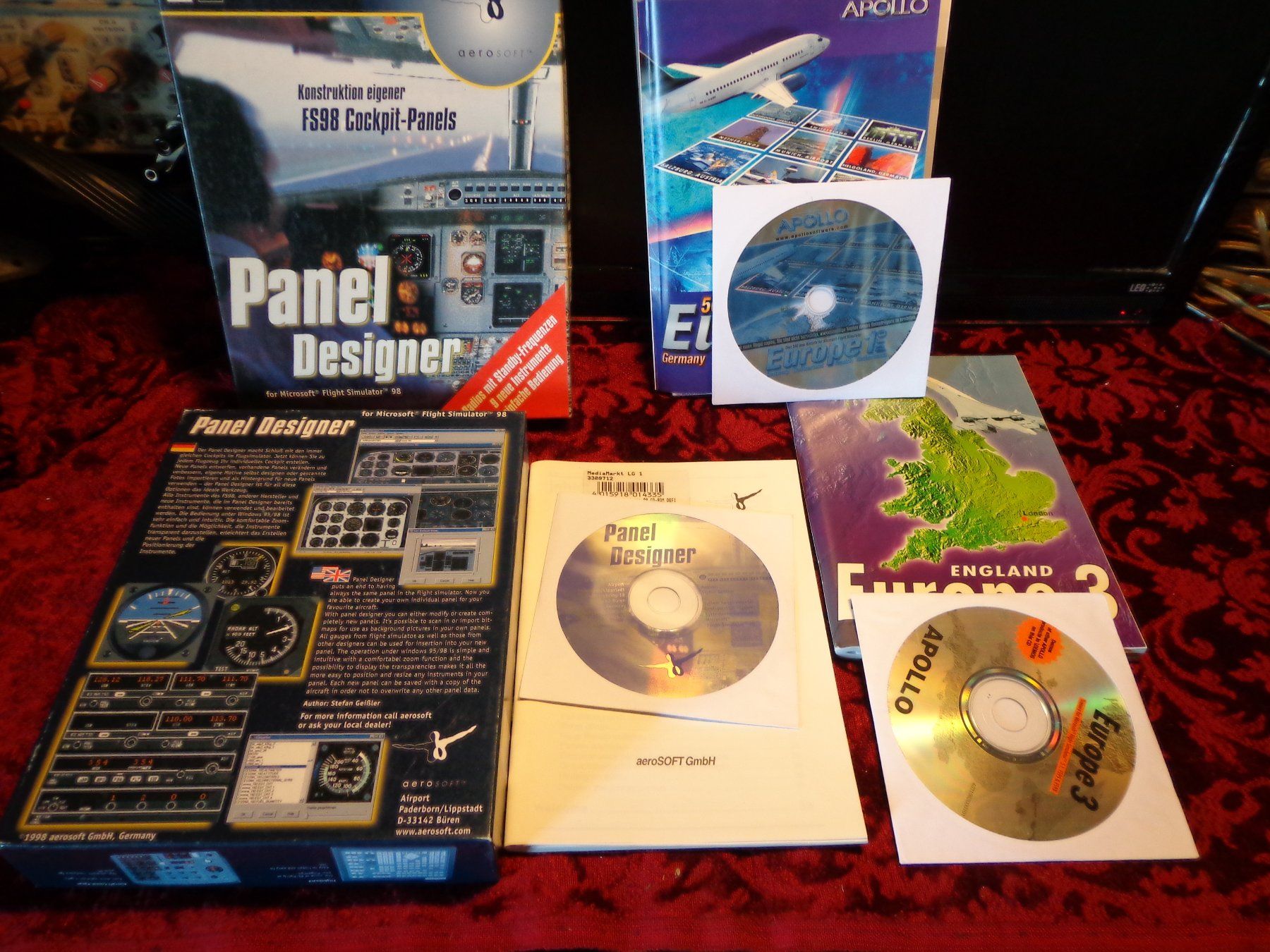 Spiele: FS98 Panel Designer + Europa 1+3 Addons (PC CD-Rom) – Gebraucht aus Ligornetto von Faffarel 3
