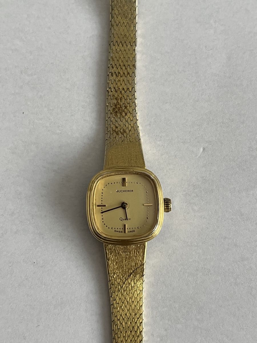 Elegante Bucherer Damenuhr, vergoldet, Vintage Klassiker