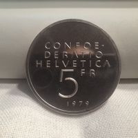 5 Fr Erinnerungsmünze 1979 Albert Einstein (1)