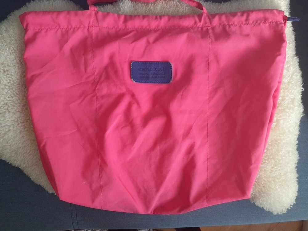 Mini Sac Rose Fluo H&M - Style Clutch Années 80 Avec Fermeture éclair - Occasion