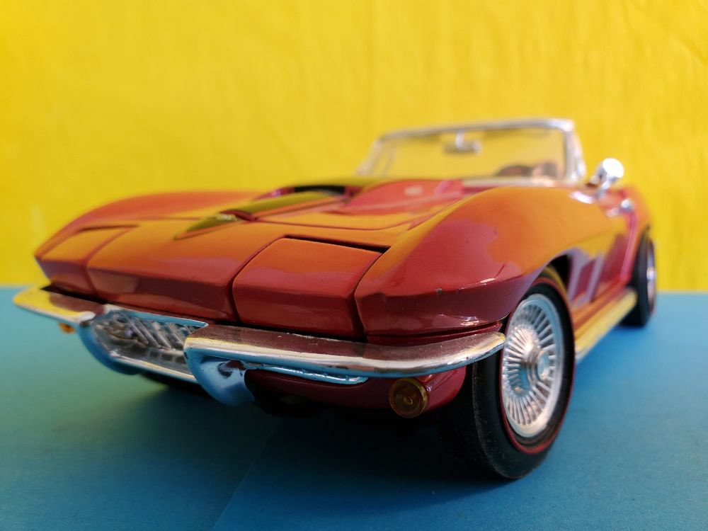 Maquette De Voiture Ertl, échelle 1:18, Chevrolet Corvette De 1967, En Métal