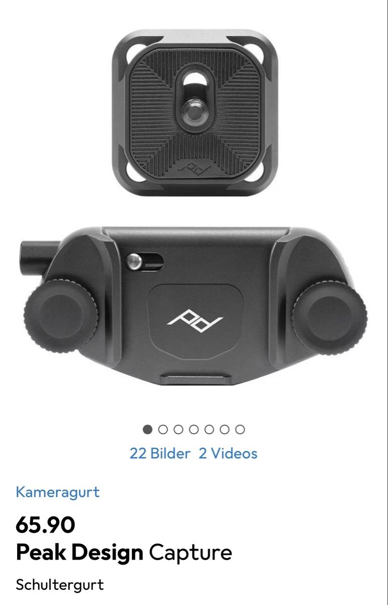Autres accessoires: Peak Design Capture Clip & Plate – Neuf (Voir description) à Aesch BL par morris_bsr