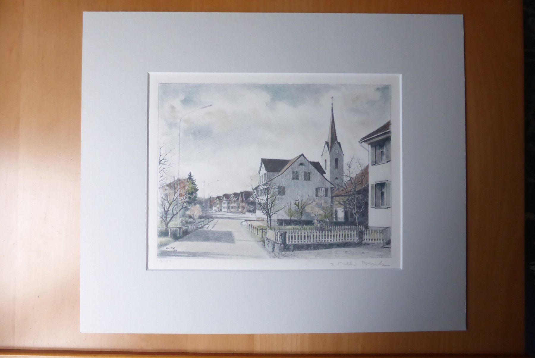 Grafica & Litografie: Litho von Willi Buck 119/150 handsigniert – Usato da Brunnadern venduto da vapiano 1