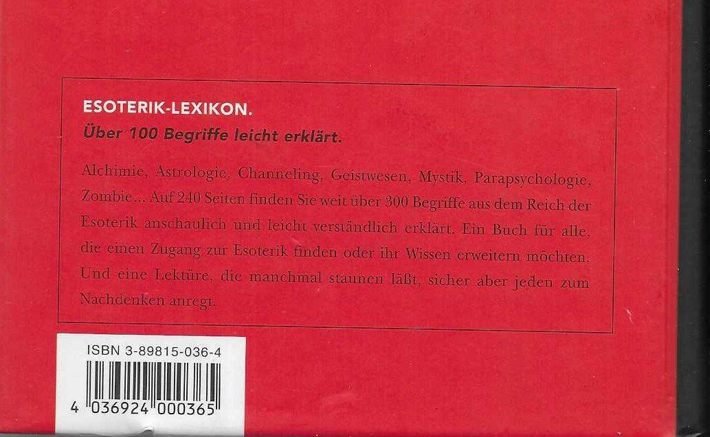 Bücher: Esoterik-Lexikon – Gebraucht aus Flims - Dorf von Stagediver 1